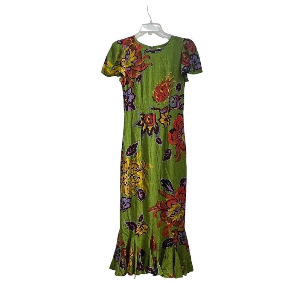 Rhode Womens Lulani Maxi Short Sleeve Green Dress - Size 2 (SOLD OUT)